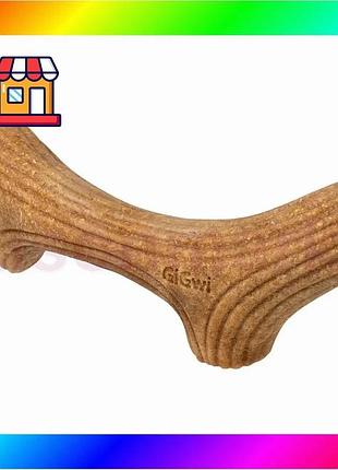 Bs іграшка для собак best mix ріг жувальний gigwi wooden antler, дерево, полімер, l bas77/n