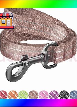 Bs поводок для собак best mix из восстановленного хлопка waudog re-cotton светоотражающий, l-xxl, ш 2 bas77/n