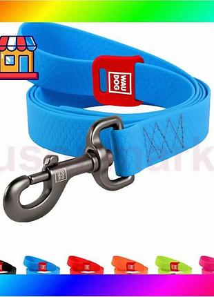 Bs поводок для собак best mix водостойкий waudog waterproof, s, ш 15 мм, дл 305 см голубой bas77/n