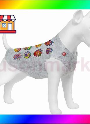 Bs майка для собак best mix waudog clothes, малюнок "рік та морті 1", m47, b 70-76 см, з 41-46 см bas77/n