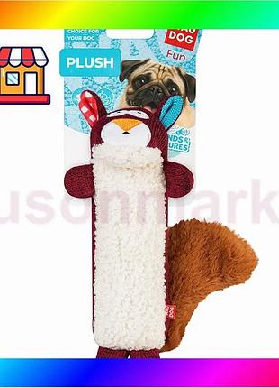 Bs игрушка для собак best mix waudog fun plush белка, трикотаж, ш 5 см, дл 18 см, m bas77/n