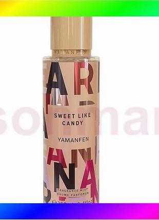 Bs парфюмированный спрей для best mix тела yamanfen аналог ariana grande sweet like candy 250ml парфюм bas77/n