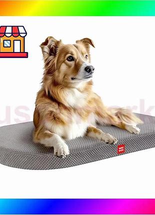Bs лежанка для собак best mix waudog relax, дорис велюр, со съемным чехлом, м, ш 80 см, дл 55 см, серы bas77/n