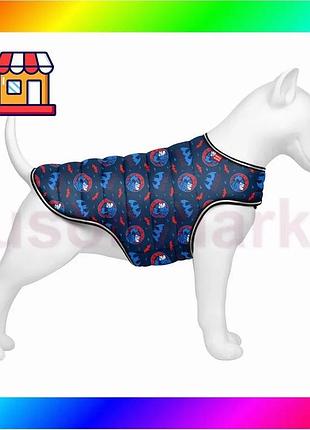 Bs курточка-накидка для собак best mix waudog clothes, малюнок "бетмен червоно-блакитний", xl, а 47 см bas77/n
