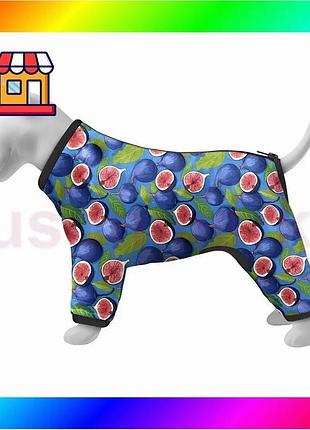 Bs ветровка для собак best mix waudog clothes, рисунок "инжир", s35, в 47-51 см, с 35-39 см bas77/n