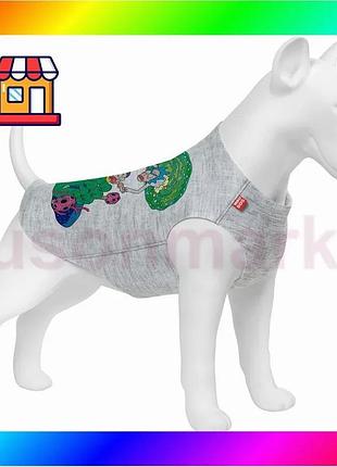 Bs майка для собак best mix waudog clothes, малюнок "рік та морті 3", xs22, b 30-35 см, з 19-24 см bas77/n
