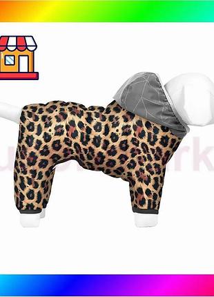 Bs комбинезон для собак best mix waudog clothes рисунок "леопард", m47, в 69-72 см, с 41-44 см bas77/n