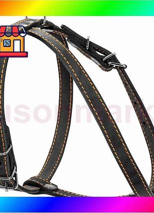 Bs шлей "collar" одинарний best mix для дрібних собак (ширина 14мм, а:40-48см, в:43-51см) чорний bas77/n