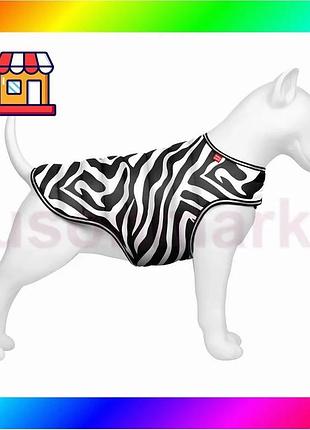 Bs курточка-накидка для собак best mix waudog clothes, малюнок "зебра", xxs, а 23 см, b 29-36 см, з 14 bas77/n