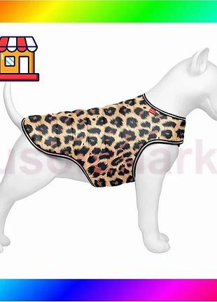 Bs курточка-накидка для собак best mix waudog clothes, рисунок "леопард", m, а 37 см, b 52-62 см, с 36 bas77/n