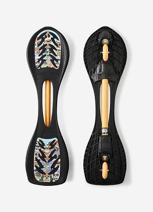 Вейвборд ripstik ролерсерф двоколісний oxelo (від 8 років) для навчання чорний