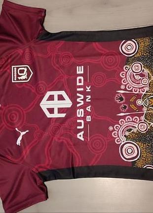 Джерси мужская puma queensland maroons nrl, бордовая, спортивная футболка, полиэстер, размер l