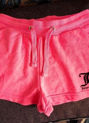 Яскраво-рожеві  шорти juicy couture на 7-8 років