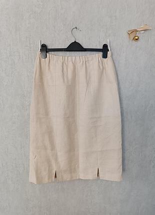 Юбка миди из льна р.xl