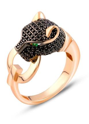 Золоте кільце високої якості з фіанітами 0.4ct (2074168) 19 розмір