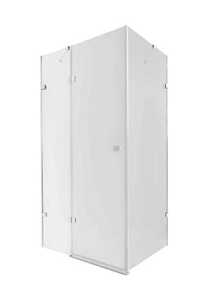 Душевая кабина qtap capricorn crm10128rc6 120x80 см, стекло clear 6 мм, покрытие calcless без поддона