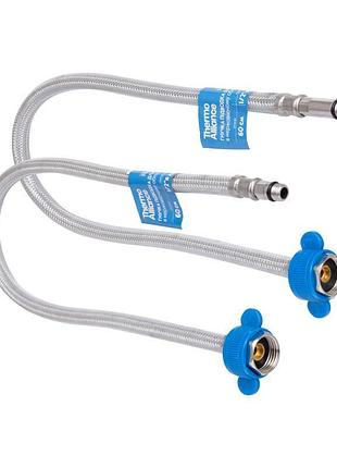 Шланг для смесителя thermo alliance standart 100 см, нерж. оплетка в силиконе, м10x1/2"в (пара) tas391w100