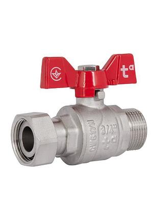 Кран шаровой с накидной гайкой thermo alliance forte 3/4" вз для воды прямой sf261w20