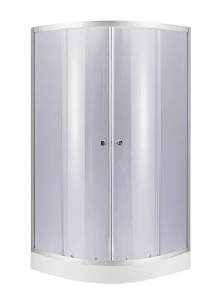 Набір lidz душова кабіна latwa sc90x90.sat.low.gr, скло тоноване 4 мм + піддон kupala