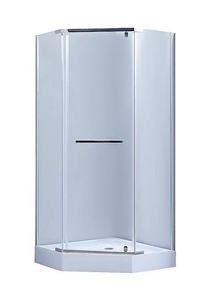 Душевая кабина lidz dozorca sc90x90.crm.low.tr, стекло прозрачное 6 мм