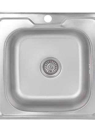 Кухонна мийка brinex 5050 0,6 мм satin (brin5050sat06)