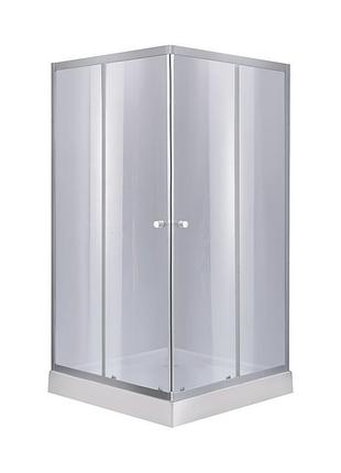 Набор lidz душевая кабина wawel sc80x80.sat.low.gr, стекло тонированное 4 мм + поддон mazur