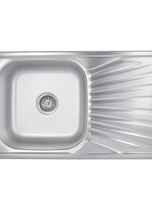 Кухонна мийка brinex 7848 0,8 мм satin (brin7848sat08)