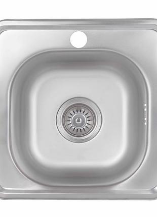Кухонна мийка brinex 3838 0,6 мм satin (brin3835sat06)
