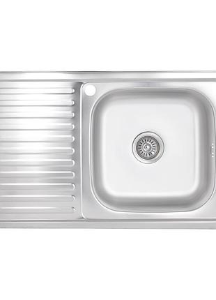 Кухонна мийка brinex 5080-r 0,6 мм satin (brin5080rsat06)