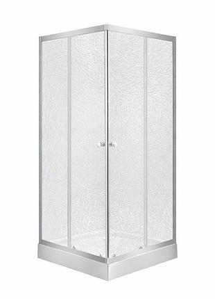Lidz wawel sc80x80.sat.low.fr душевая кабина квадратная, стекло frost 4 мм + lidz душевой поддон kapielka st80x80х14