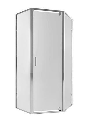 Душевая кабина qtap leo crm10995-ac6 90х90 см, стекло clear, calcless, 6 мм без поддона