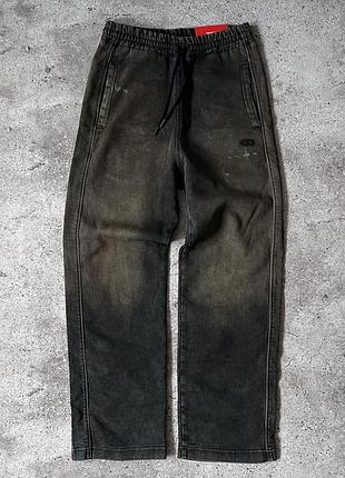 Нові джинсові брюки diesel d-martians track pants (s) | dirty / acid wash