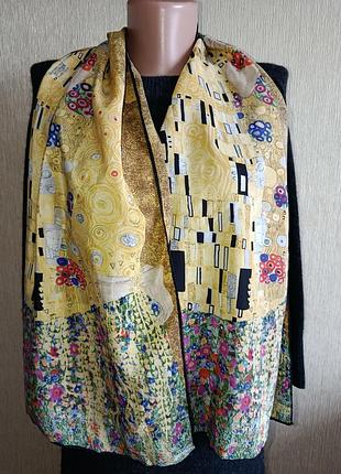 Gustav klimt винтажный шелковый шарф, нюанс