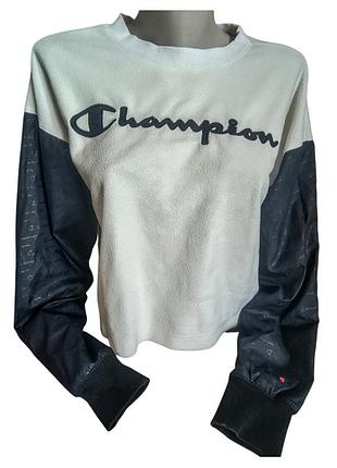 Укороченный свитшот кроп-топ champion (оригинал) флисовый размер m