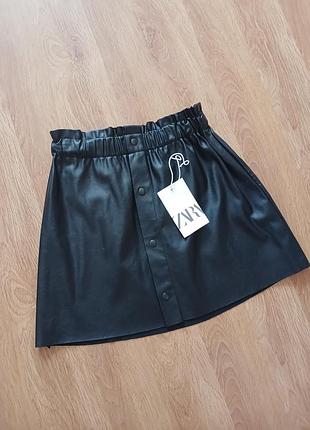 Шкіряна спідниця zara