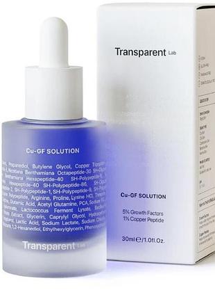 Transparent lab cu-gf solution - сироватка з пептидами міді та факторами росту.