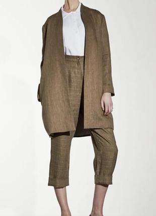 Женский льняной жакет-пальто bridie mullin irish linen, р. 8, made in ireland