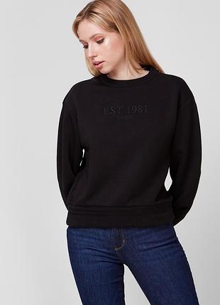 Жіночий  теплий світшот guess чорний, розмір xs