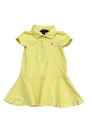 Желтое детское платье polo ralph lauren