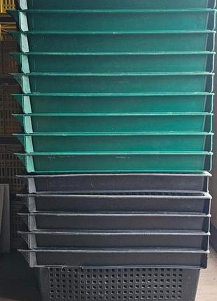 Ящик перфорированный зеленый 60×40×20 см