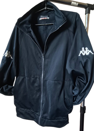 Винтажная спортивная олимпийка kappa / мастерка каппа кофта чёрная xl