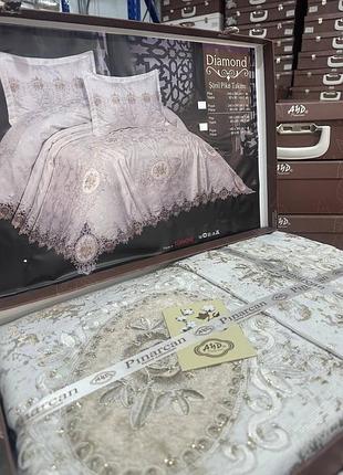 Покривало на ліжко diamond  з наволочками вишуканий дизайн