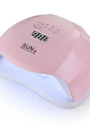 Лампа для манікюру та педикюру sun x uv/led 54 вт рожева