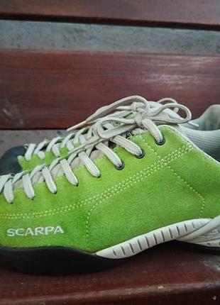 Замшевые кроссовки scarpa для хайкинга и подходов (vibram)