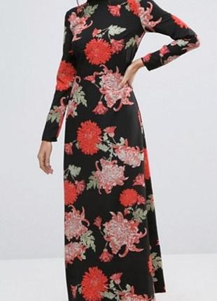 Невероятное макси - платье в цветы от asos