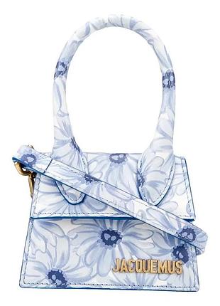Малесенька сумка сумочка jacquemus le chiquito mini bag in blue floral print