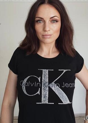 🖤 черная футболка calvin klein jeans, l