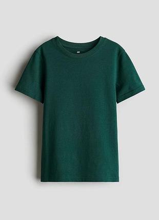 Футболка зелена однотонна h&m