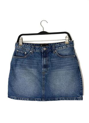 Синя коротка джинсова спідниця asos design