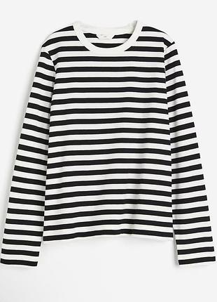 Полосатий бавовняний лонгслів тільник h&m 
🌷🌷🌷🌷🌷🌷🌷🌷🌷🌷🌷
